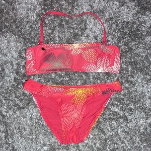 Lole LOLE 2 piece swim suite SZ M-L removable neck strap bikini